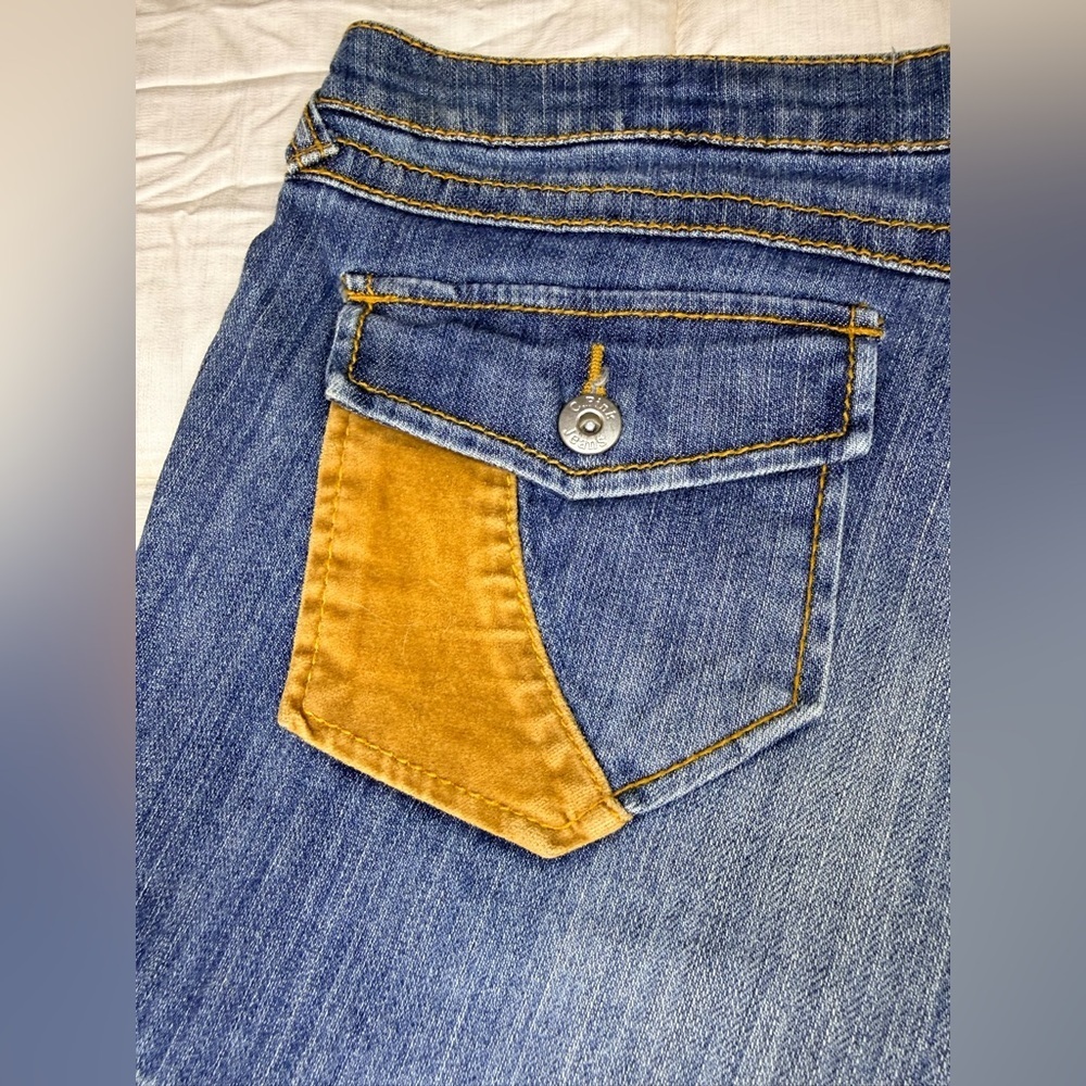 Vintage Y2K 90’s C Pink denim shorts faux suede pockets western cowgirl jr 13 - Picture 2 of 10